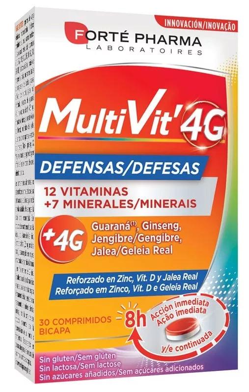 Multivit 4G Defensas Forté Pharma 30 dubbellaagse tabletten