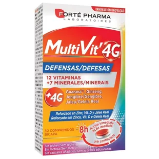 Forté Pharma Multivit 4G Defesas 30 Comprimidos Bicamada