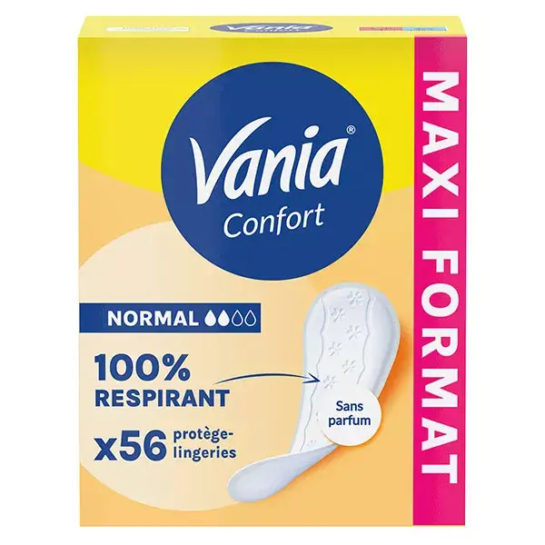 Vania Kotydia Protège-Slips Confort Normal Non Parfumé 56 protections