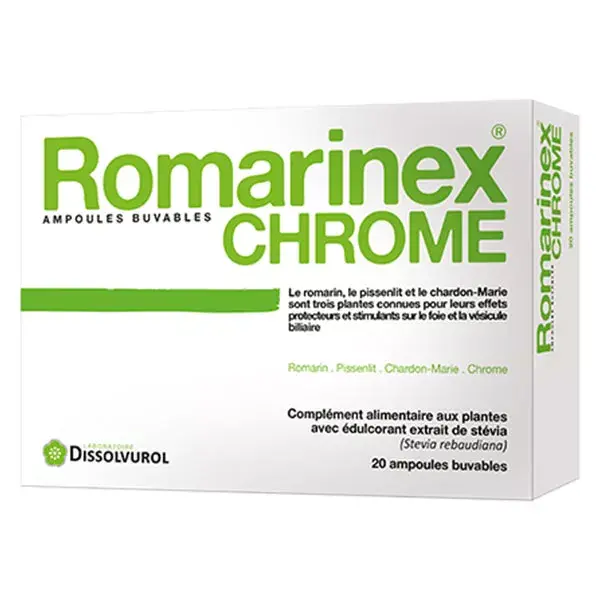 Dissolvurol Romarinex Chrome 20 ampoules