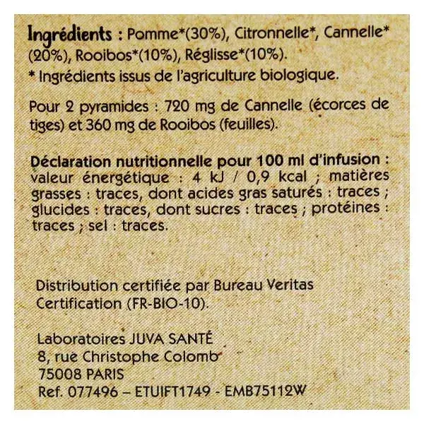 Esprit Bio Infusion Rooibos Cannelle 15 sachets