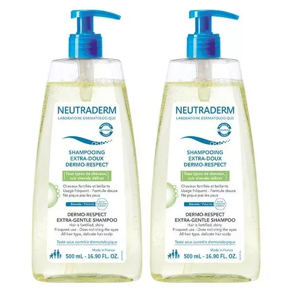 Neutraderm Shampoing Extra-Doux Dermo-Respect Lot de 2 x 500ml