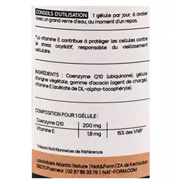 Nat & Form Coenzyme Q10 + Vitamine E antioxydant 30 gélules