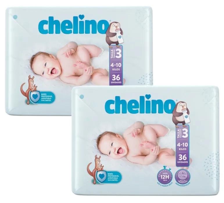 Chelino Luiers Maat 3 (4-10 Kg) 2x36 stuks