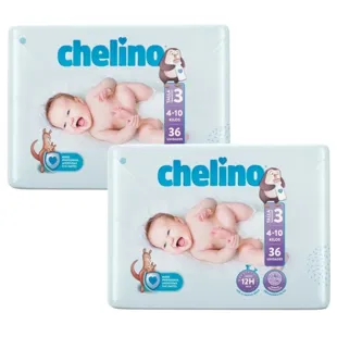 Chelino Diapers Size 3 (4-10 Kg) 2x36 units