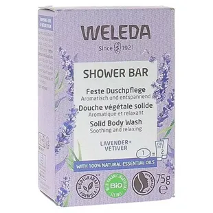 Weleda Shower Bar Doccia Vegetale Solido Lavanda & Vétivier Bio 75g