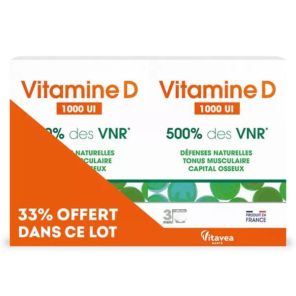 Vitavea Vitamina D 1000UI Defensas naturales Lote de 2 x 90 comprimidos