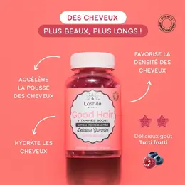 Lashilé Beauty Good Hair Vitamines Boost Cheveux Sublimes Lot de 3 x 60 gummies