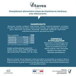 Vitavea Magnésium + Vitamines B1 B2 B6 Fatigue Format Eco 60 comprimés