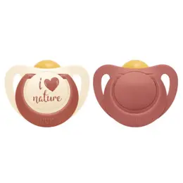 Nuk Sucette For Nature 0-6 mois Terracota 2 Unités