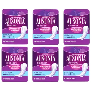 Ausonia Discreet Extra Plus Incontinence Pads for Women 6x10 units