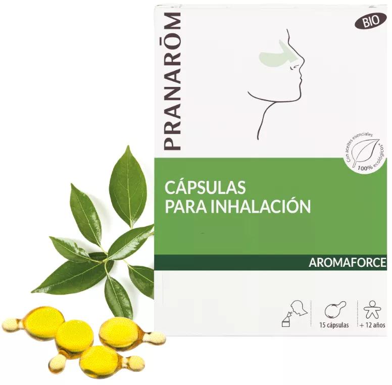 Pranarom descomgestionante Nasal Para Inhalación Aromaforce Bio 15 Cápsulas