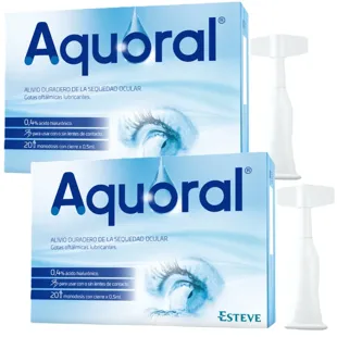 Aquoral Lubricating Ophthalmic Drops 2x20 units
