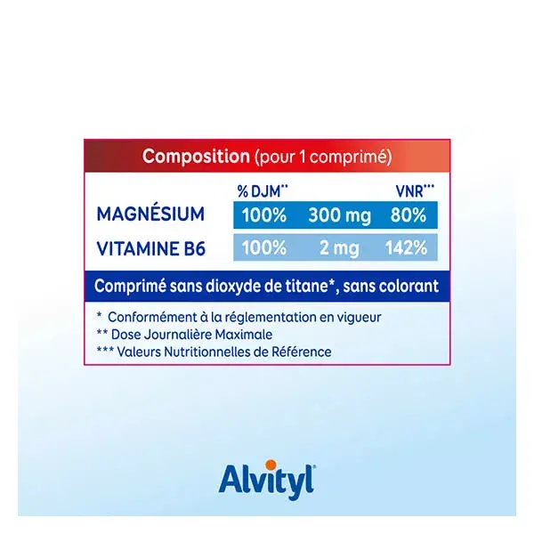 Alvityl Magnésium Vitamine B6 Libération prolongée dès 12 ans 45 comprimés