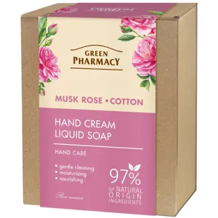 Coffret de soins pour les mains à la rose musquée et au coton de Green Pharmacy
