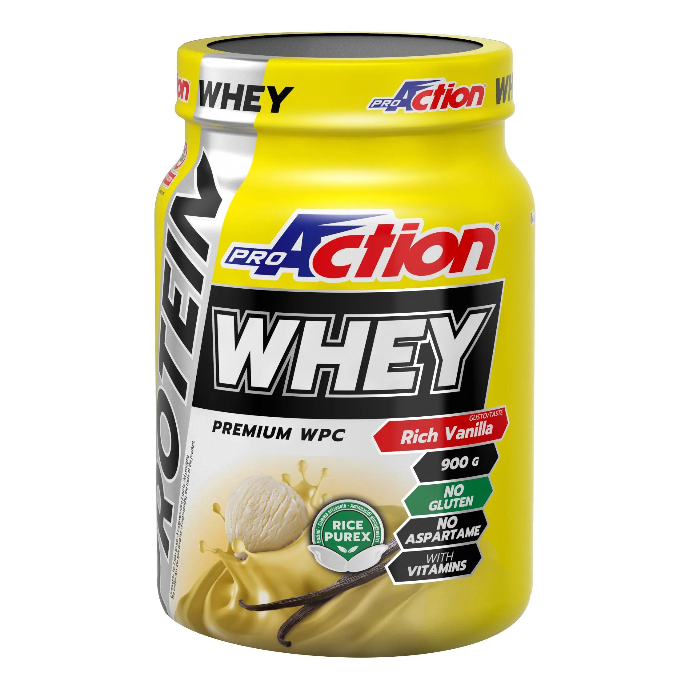 ProAction Protein Whey Vaniglia Integratore Proteico 900 g