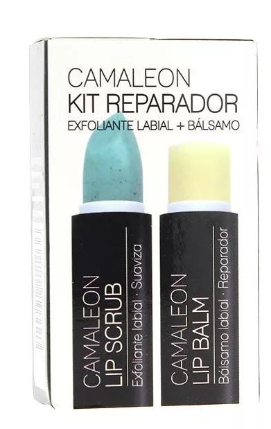 Camaleon Kit Reparador Scrub Melon + Balsamo 4gr Exfoliante Labial