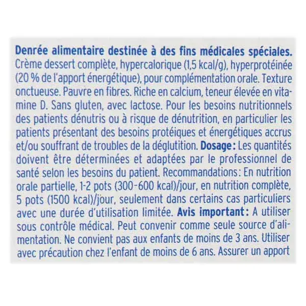 Fresenius Fresubin Yocreme Pêche Abricot Dessert Lacté Hypercalorique Hyperprotéiné Aliment 4 x 200g