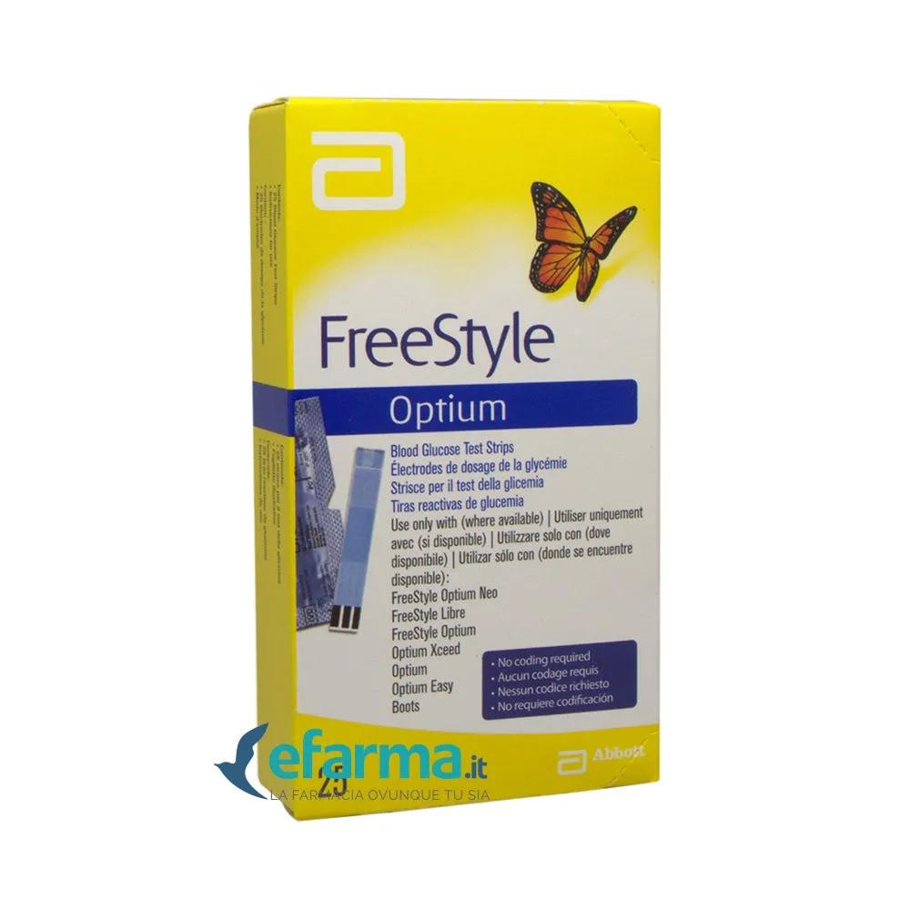 FreeStyle Optium Strisce Reattive Glicemia 25 Pezzi