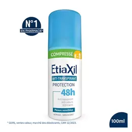 ETIAXIL Anti-transpirant Aisselles COMPRESSÉ Peaux Sensibles 100ml