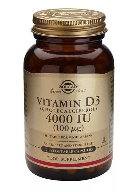 Solgar vitamina D3 4000 UI (Colecalciferol) 120 comprimidos