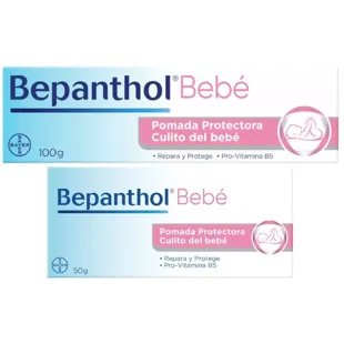 Bepanthol Pomada Protectora Crema Pañal 100 gr + Bepanthol Pomada Protectora Crema Pañal Bebé 50 gr GRATIS