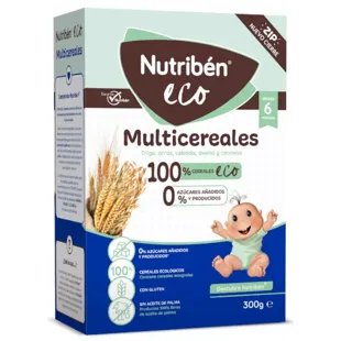 Nutribén Papilla Eco Multicereales +6m 300 gr