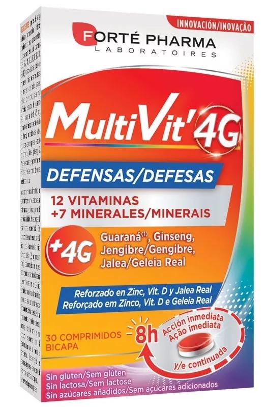 Multivit 4G Senior Forté Pharma 30 dubbellaagse tabletten