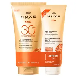 Nuxe Sun Duo Lait Solaire SPF30 150ml et Shampooing Douche après-soleil 100ml