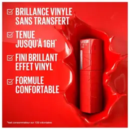 Maybelline New York Superstay Vinyl Ink Encre à Lèvres Effet Vinyl N°25 Red Hot 4,2ml