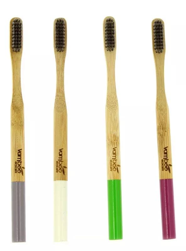 Vamboo Green Bamboo Medium Bristles Toothbrush