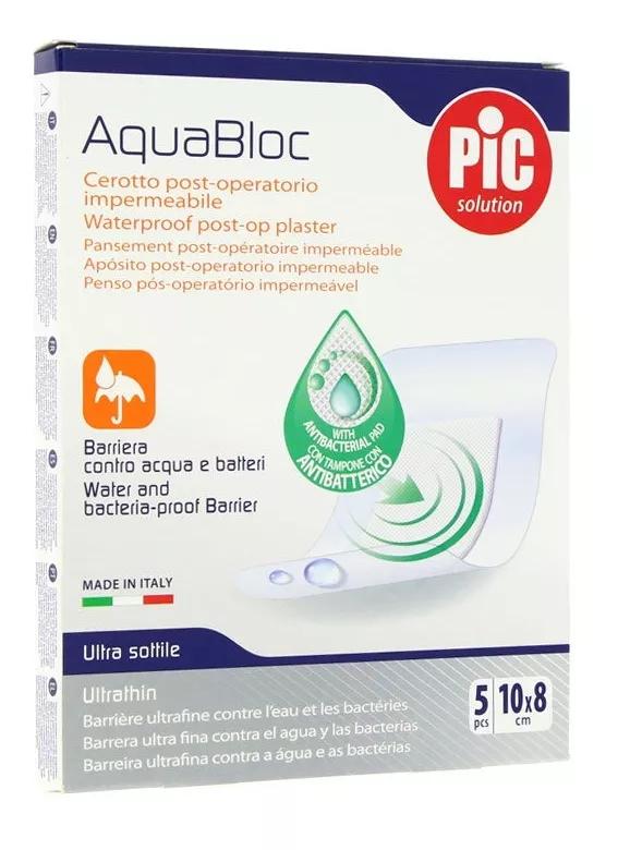 PIC Solution Aquabloc Apósito Post Operatorio Impermeável Pic 5Uds de 10x8cm