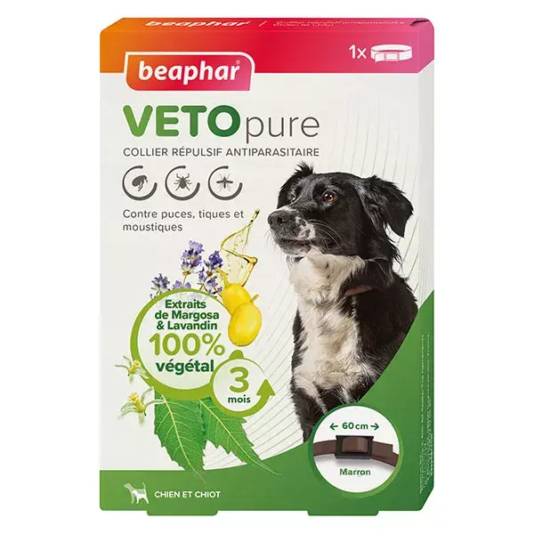 Beaphar Vetopure Collar Repulsivo Antiparasitario para Perros y Cachorros