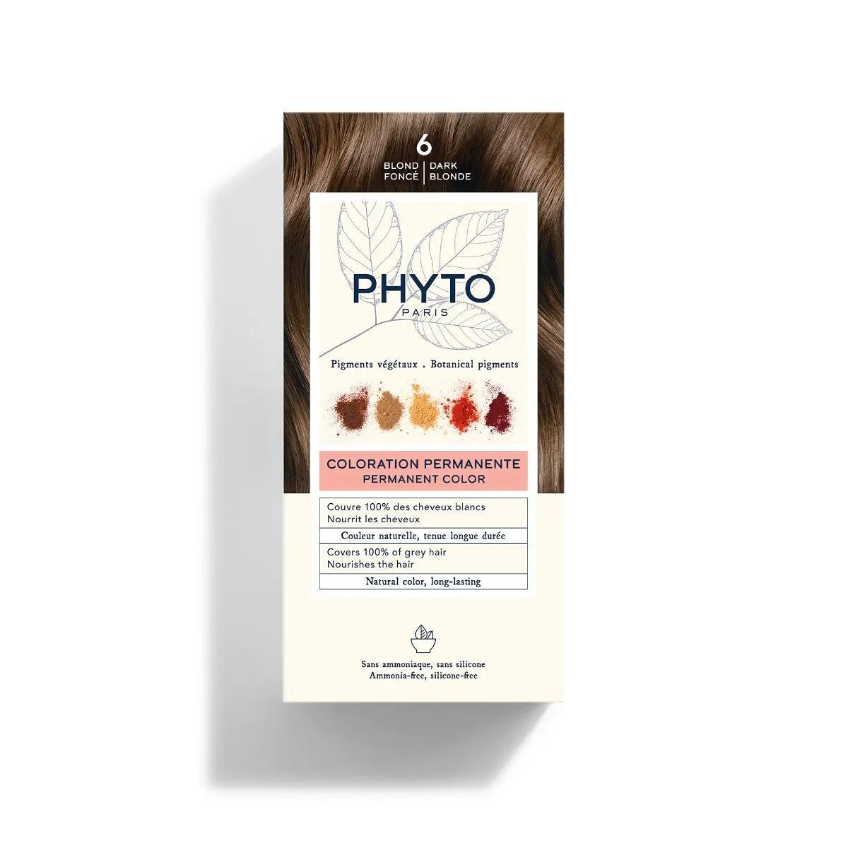 Phyto Phytocolor 6 Biondo Scuro Colorazione Permanente Per Capelli Kit Tintura