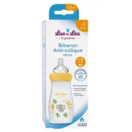 Luc et Léa Biberon Plastique Jaune Éléphant 270ml