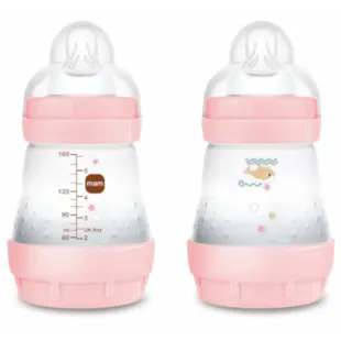 MAM Easy Start Anti-colic Slow Flow Baby Bottle Bright Pink 0-2m 160ml 2 pcs