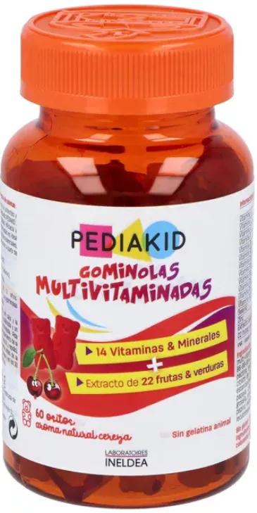 Pediakid Vitamins + Minerals Cherry/Orange Bears 60 Gummies