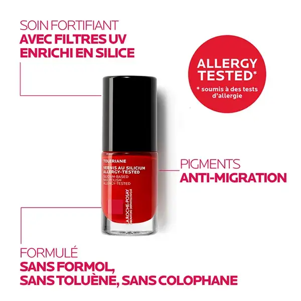 La Roche Posay Tolériane Vernis à Ongles Silicium N°24 Rouge Parfait 6ml