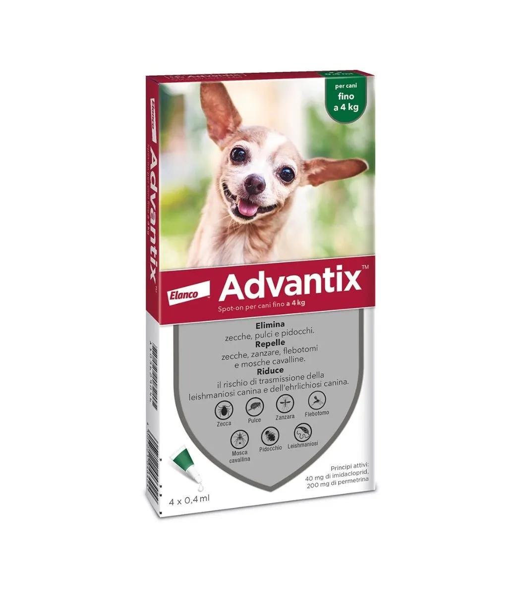 Advantix Spot-On Cani Fino a 4 Kg 4 Pipette Monodose