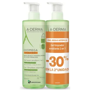 A-derma Exomega Pack Duo Gel cleaner 500 ml 500 ml