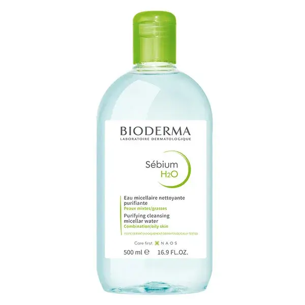 Bioderma Sébium H2O Eau Micellaire Purifiante Peaux Mixtes à Grasses 500ml