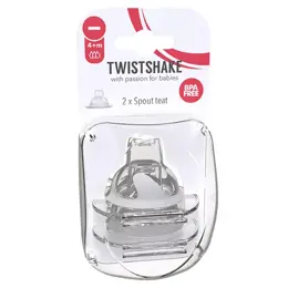 Twistshake Tétine à bec Débit +4m Lot de 2