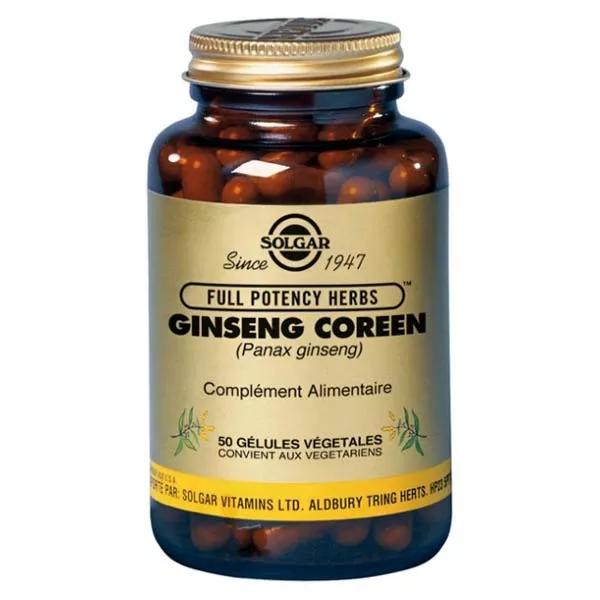 Solgar Ginseng coreano Panax - 50 comprimidos vegetales main product photo