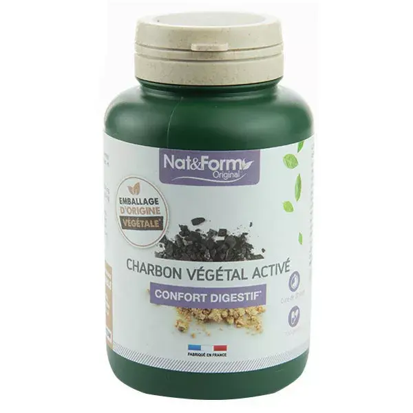 Nat & Form Carbone Vegetale Attivo Integratore Alimentare 200 capsule