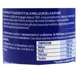 Superdiet Quatuor Sommeil Paisible Bio 150 gélules