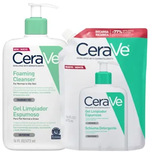 CeraVe Limpiador Espumoso 473 ml + Recarga
