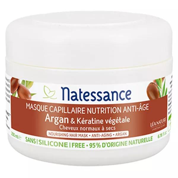 Natessance Masque Capillaire Nutrition Anti-Âge Argan & Kératine Végétale 200ml