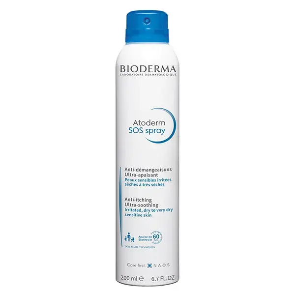 Bioderma Atoderm SOS Spray Anti-Démangeaisons Peau Sèche Eczéma Atopique 200ml