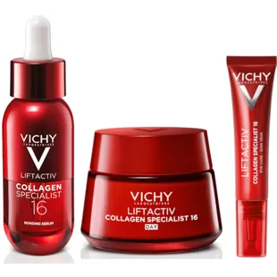 Vichy Liftactiv Collagen Specialist 16 Tagescreme 50 ml + Serum 30 ml + Augenkontur 15 ml