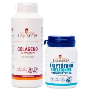 Ana María Lajusticia Collagen and Magnesium 450 Tablets + Tryptophan + Melatonin + Magnesium and Vit. B6 60 Tablets